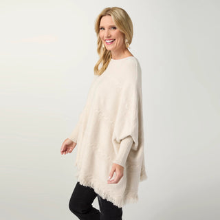 Pre Order (Sept) One-Size Heavenly-Luxe Cable Knit Boatneck Poncho, 3 Size Options