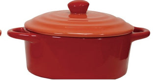 Pre Order Stoneware Two-Tone Baker with Lid, 4 Color Options