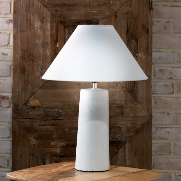 17.5" Skinny White Table Lamp