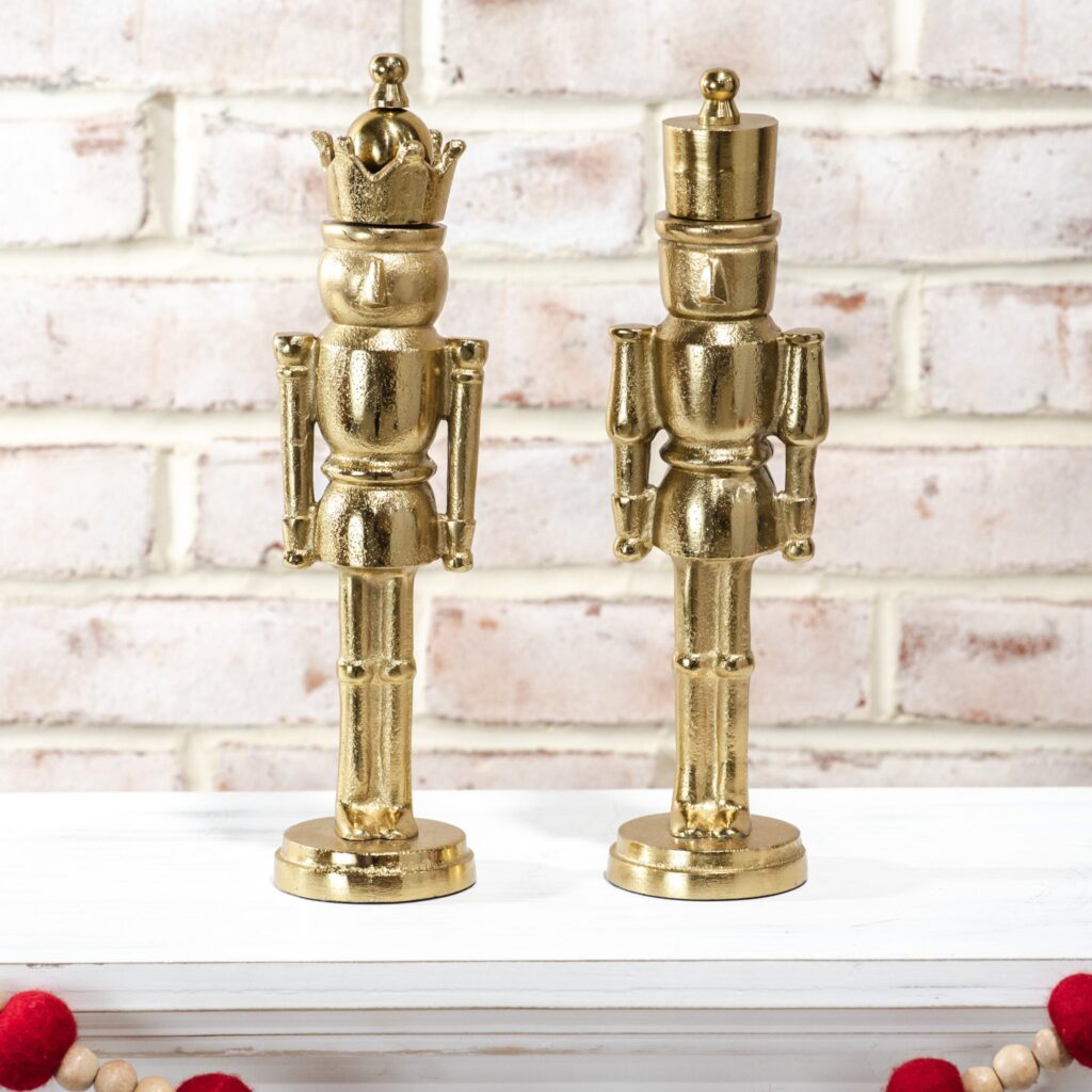 11" Gold Aluminum Nutcracker, Style Options