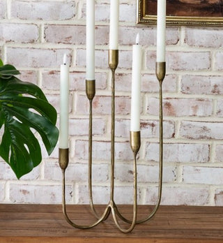 Antique Brass 5 Head Candelabra