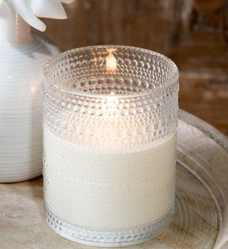 5" LED Beaded Glass Candle