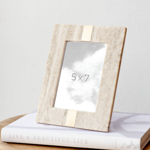 Beige Marble Photo Frame