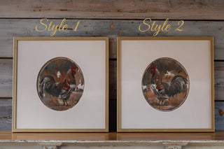 Pre Order (Aug) Framed Chicken Remarque, 2 Style Options