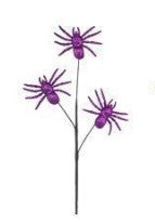 21"L Glitter Spider Spray, 4 Color Options