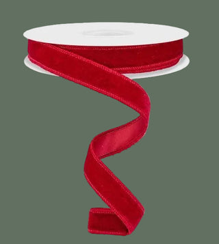 Deluxe Cranberry Velvet & Satin Back Ribbon 10YD