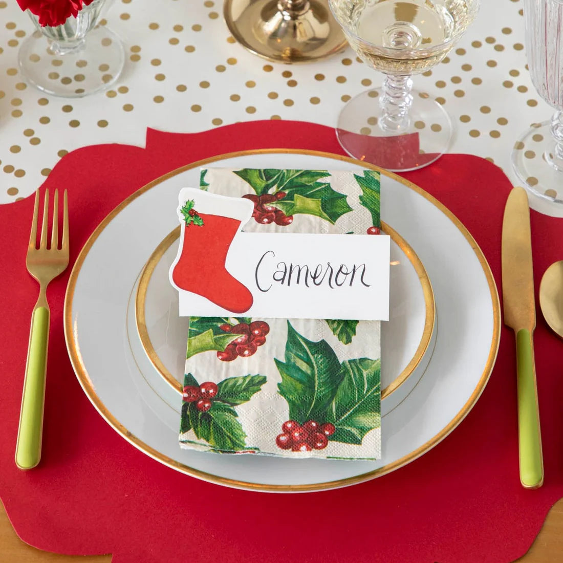 Die-Cut Red French Flame Placemat