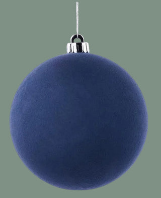 5.9" Smoke Blue Smooth Flocked Ornament