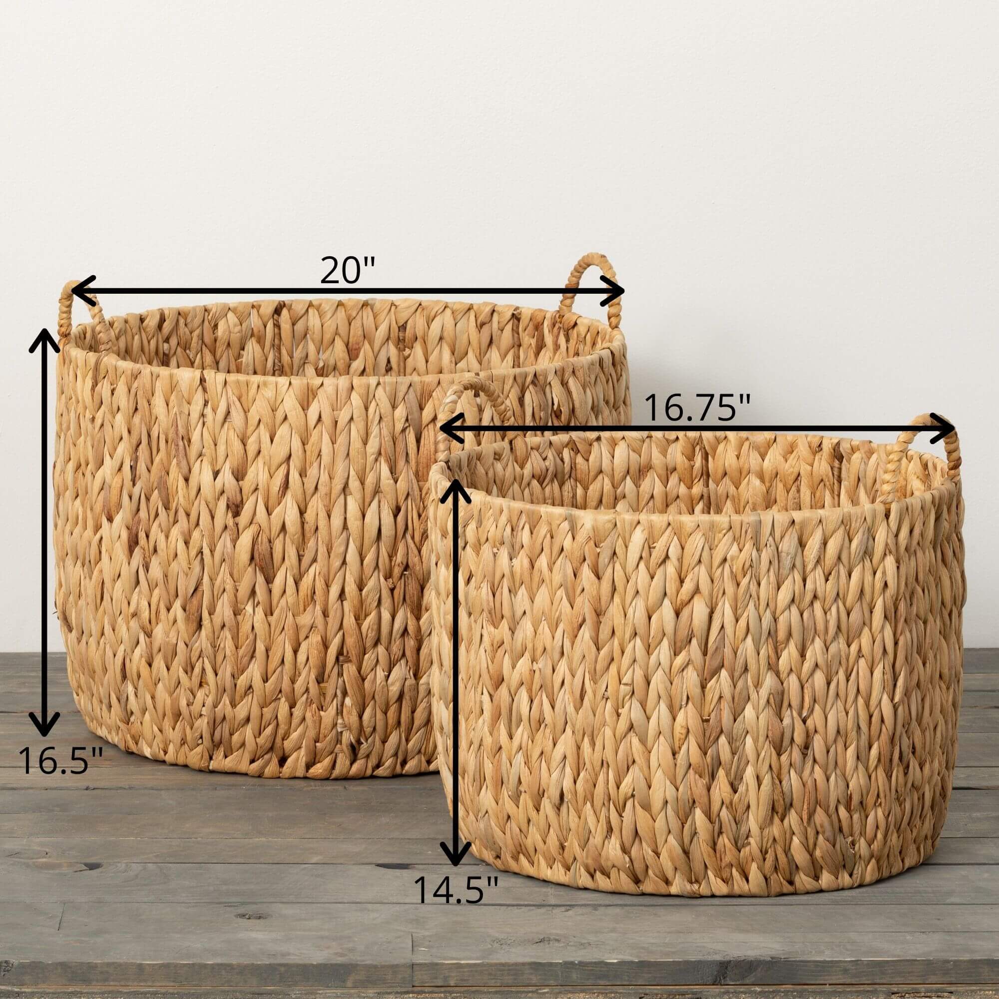 Handcrafted Fiber Basket, Size Options