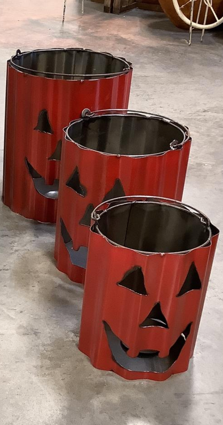 Jack-O-Lantern Buckets Orange