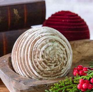 4" Velvet Decor Ball, 2 Color Options
