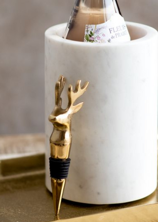 5.5" Gold Deer Wine Stopper