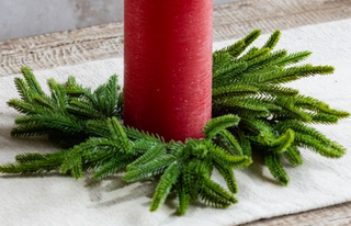 6.5" Pine Candle Ring