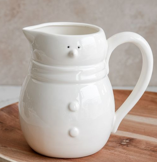 7" Ceramic Snowman Pitcher