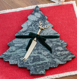 13" Marble Tree Serving Board