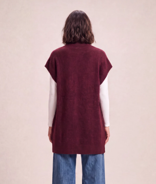 Knit Sleeveless Single Button Cardigan