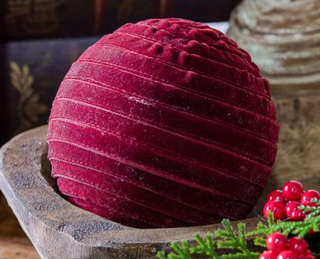 4" Velvet Decor Ball, 2 Color Options