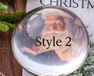 Santa Glass Paperweight, 3 Style Options