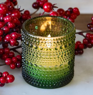 LED Beaded Glass Candle , 2 Size & Color Options