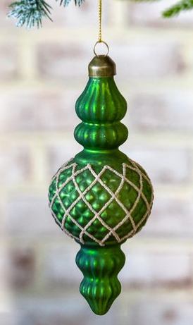 6" Checkered Pattern Ornament, 2 Color Options