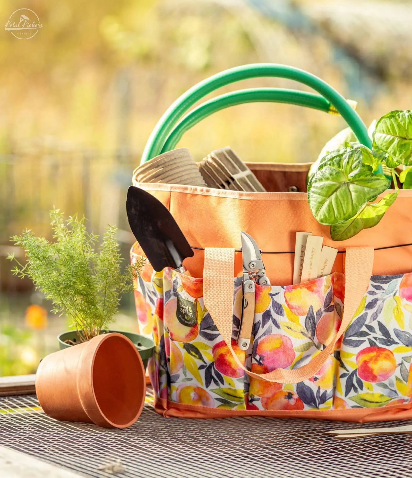 Seed & Sprout Gardening Tote Bag Open Stock