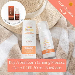 SunFoam Sunless Tanning Mousse with Free Travel Size Sunfoam by Mixologie