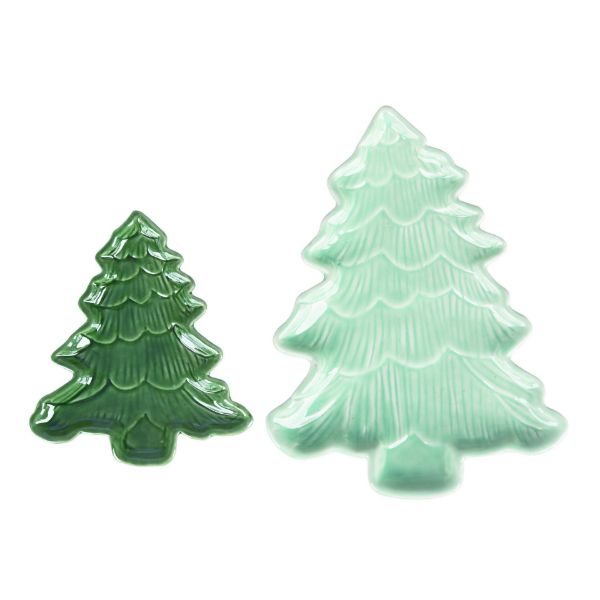 Iridescent Holiday Tree Plate, Size Options