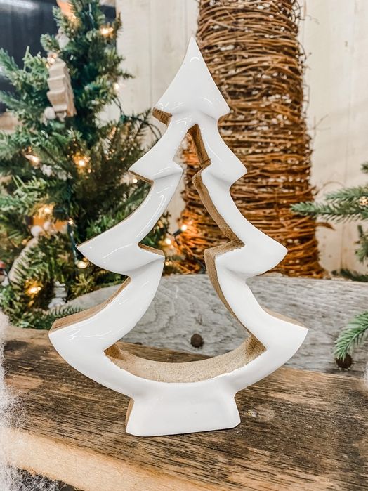 Wooden Hollow Tree with White Enamel, Size Options