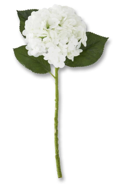 20" White Real Touch Hydrangea Spray