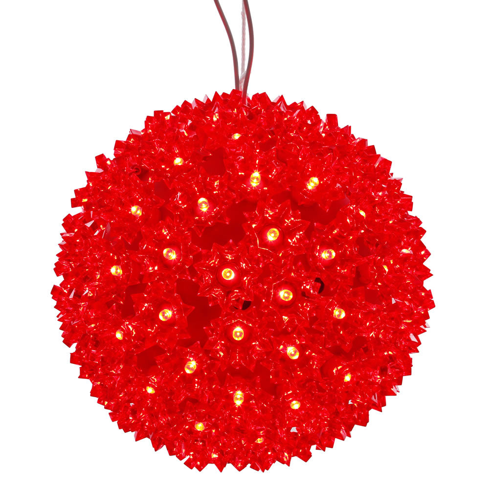 6" Starlight Sphere Christmas Ornament Wide Angle LED Lights, Color Options