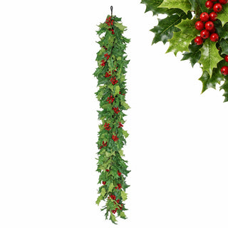 Holly Berry Collection, 6' Garland and/or 28" Holly Wreath