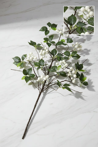 34" Snow Berry Spray, 2 Color Options