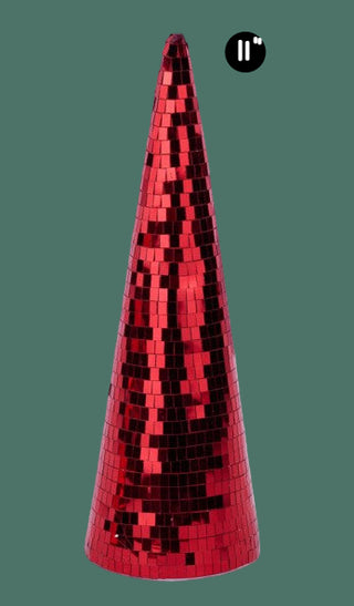 Red Mirror Cone Tree, 2 Size Options