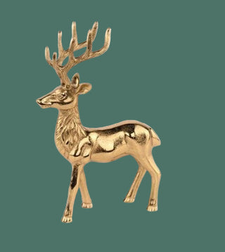 12" Gold Aluminum Reindeer