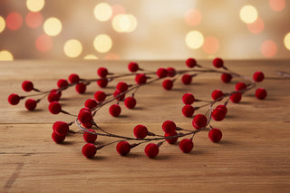 Rich Red Velvet Ball Garland