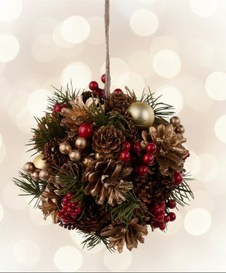 6"Pinecone Decorative Ball Ornament