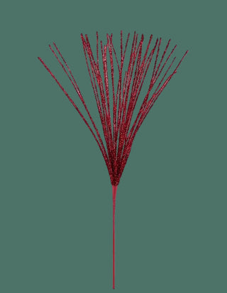 30"L Red Tinsel Spray