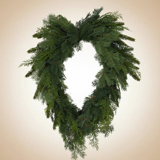 Soft Touch Teardrop Hemlock & Pine Wreath