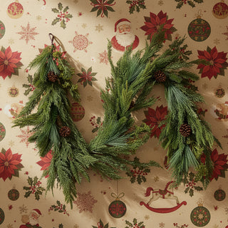 6' Pine, Berry and Pinecone Garland