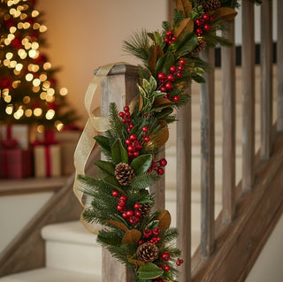 60" Magnolia, Pine, Holly, Berry Garland