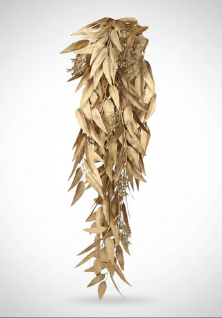 34" Gold Metallic Leaf Teardrop