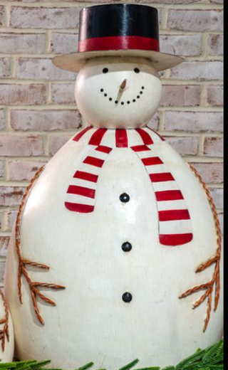 Metal Snowman with Hat , 4 Size Options