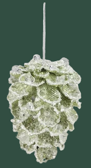 6" Soft Green Jewel Bead Ornament