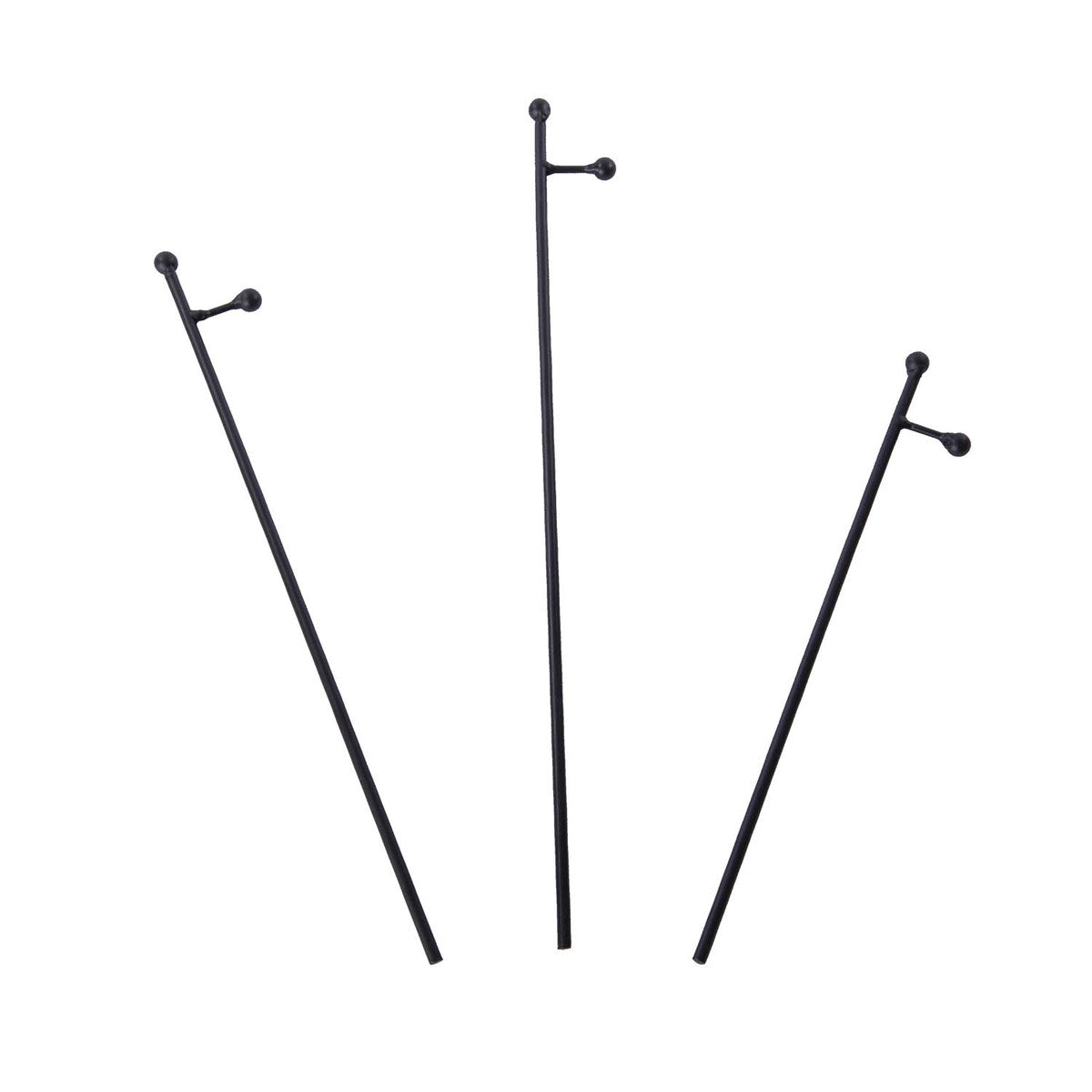 White Display Poles with Stakes, Size Options