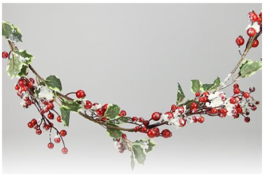 5'L Snowy Berry Holly Garland