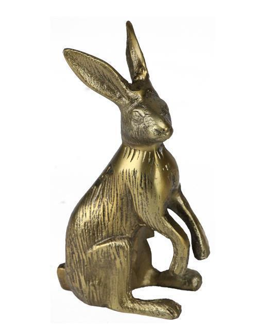 Standing Antique Gold Rabbit