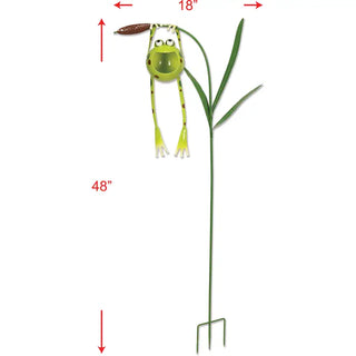 48" Froggy Solar Garden Stake