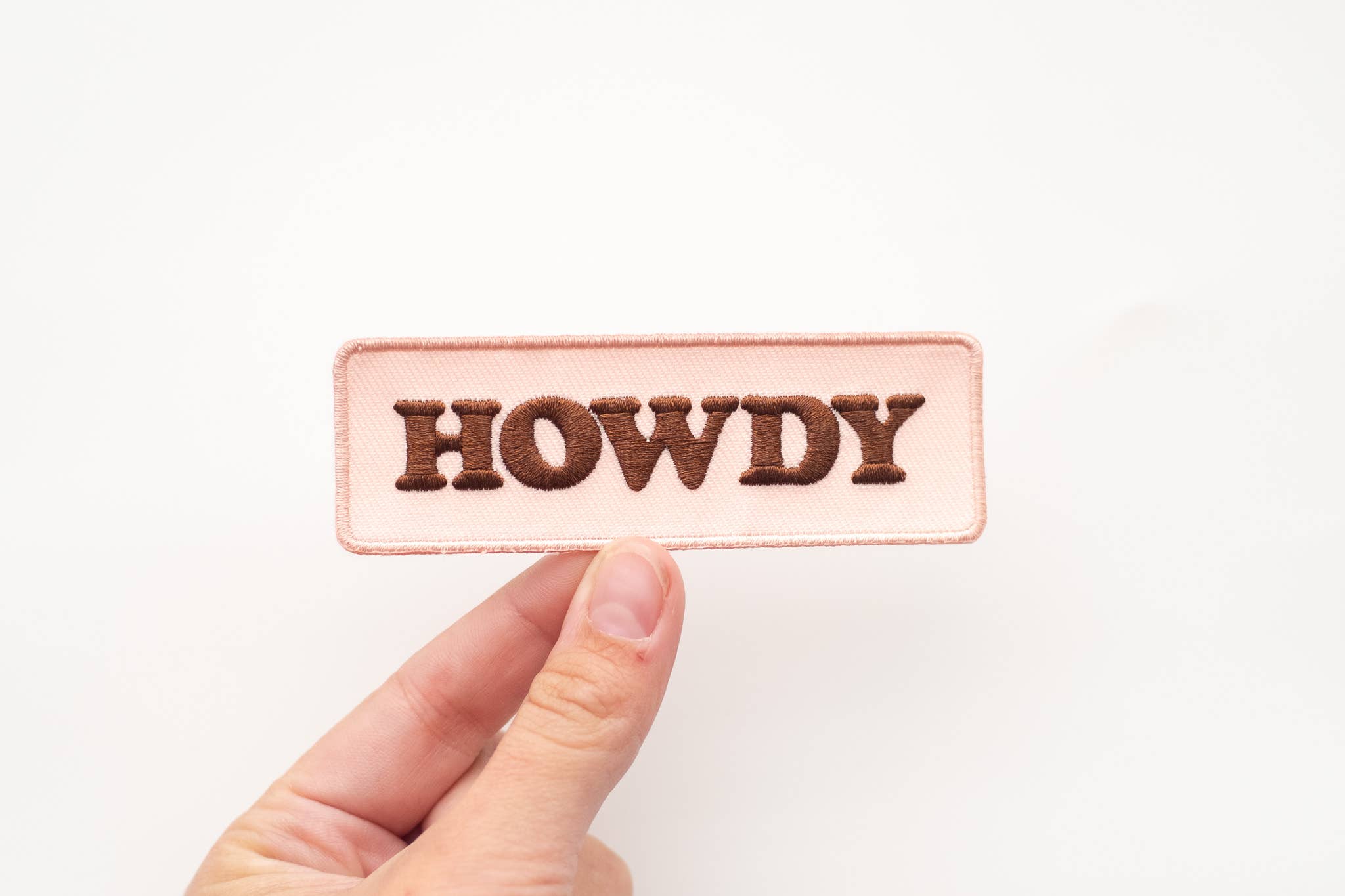 Howdy Embroidered Iron on Patch