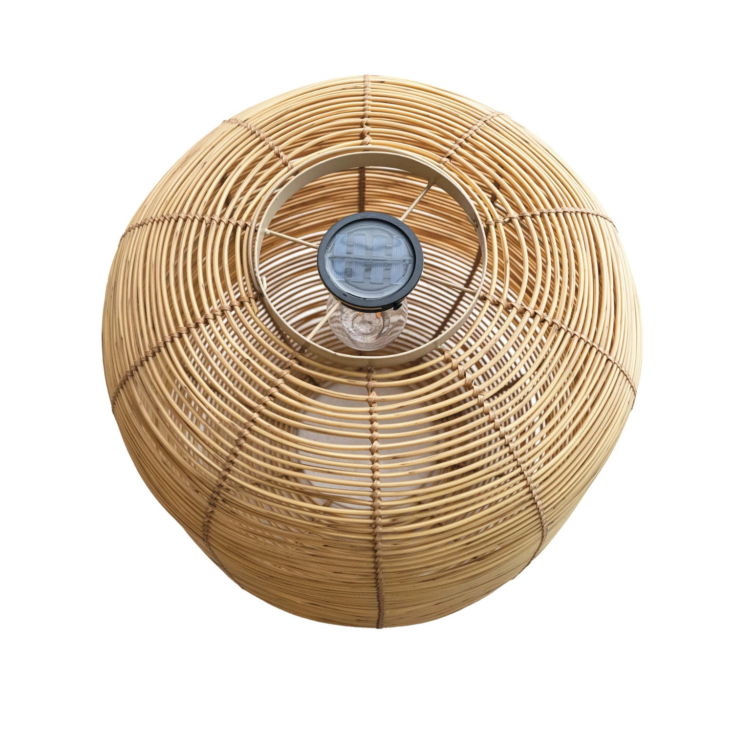 Pre Order 19.75"H Woven Plastic Solar LED Lantern w/ Handle