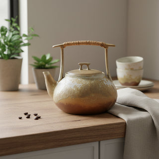 Pre Order( Sept)  1-1/2 Quart Teapot with Jute Wrapped Handle